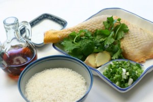 ingredients chao ga riz gingembre poulet nuoc-mam ails oignons ciboule -1