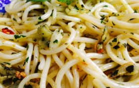 Spaghetti à l'ail et huile d'olive Grand Cru Noir de la Lieutenante 2