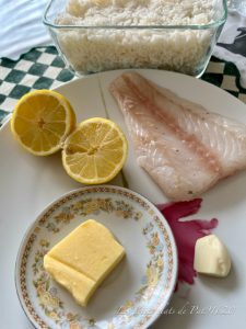 Filet de lieu au beurre citronné et riz parfumé ingrédients