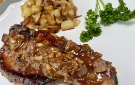 Côtes de porc sauce moutarde