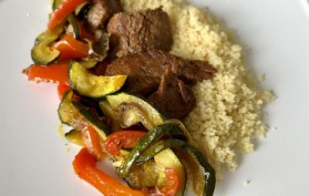 poelée soleil au boeuf mariné et légumes croquants1