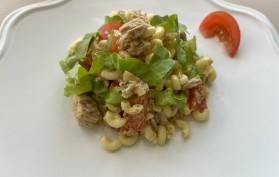 Salade de pâtes au thon, tomates et moutarde4